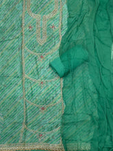 Fancy Glass Organza Suit Set with Heavy Pearl Cutdana & Swarovski Work - Yanchi